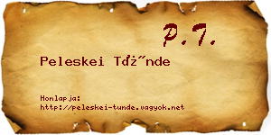 Peleskei Tünde névjegykártya